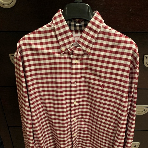 Brooks Brothers Garnet and white button down - Picture 1 of 4